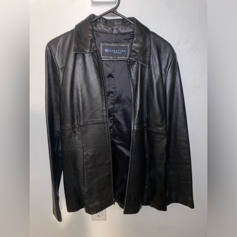 Kenneth Cole Reaction leather jacket size medium